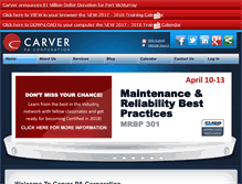 Tablet Screenshot of carvercorporation.com